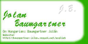 jolan baumgartner business card